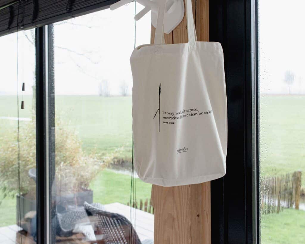 Essencio - canvas tas met natuur quote naturel - shopper - tote bag - 9774